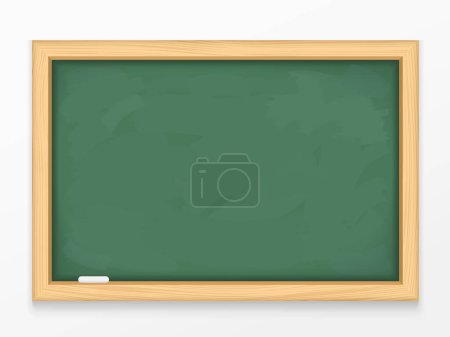 Illustration pour Tableau blanc vert avec cadre en bois, illustration vectorielle eps10 - image libre de droit