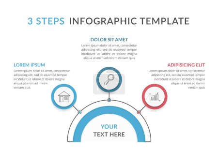 Téléchargez les photos : Infographic template with 3 steps, workflow, process chart, vector eps10 illustration - en image libre de droit
