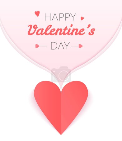 Téléchargez les photos : Fond Saint-Valentin avec coeur en papier, illustration vectorielle eps10 - en image libre de droit
