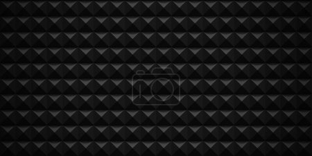 Photo for Acoustical noise reduction foam with pyramid shapes. Recording studio background. Sound absorbing material. - Royalty Free Image