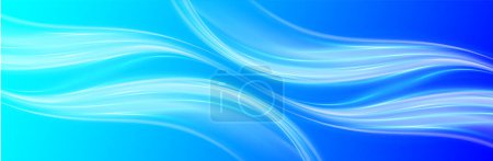 Blue waves showing a stream of clean fresh air. Modern wavy lines air background