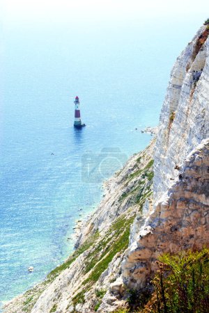 Beachy Head Lighthouse, on a summers day, South Downs Way England UK