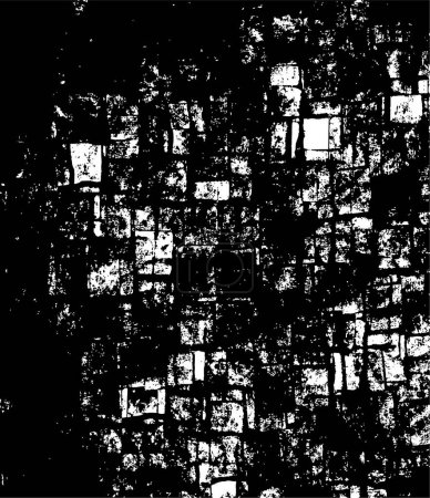 Ilustración de Negro y blanco monocromo viejo grunge fondo envejecido vintage. textura abstracta - Imagen libre de derechos