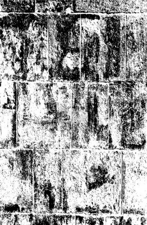Illustration for Black and white monochrome old grunge vintage weathered background. abstract texture - Royalty Free Image