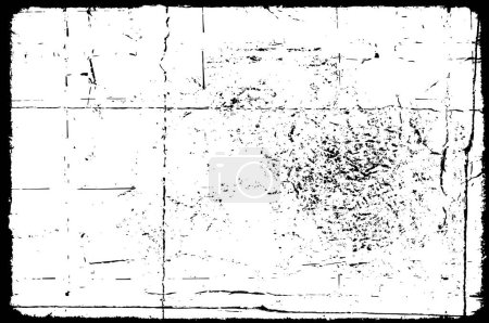 Illustration for Abstract black and white grunge background with cracks - Royalty Free Image