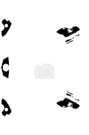 Illustration for Grunge texture cracks, chips, stains. Abstract pattern of black and white printed items - Royalty Free Image