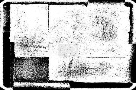 Téléchargez les illustrations : Abstrait noir et blanc fond grunge avec des rayures - en licence libre de droit