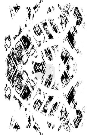 Téléchargez les illustrations : Texture de papier noir-blanc. Esquisse grunge design. fond abstrait - en licence libre de droit