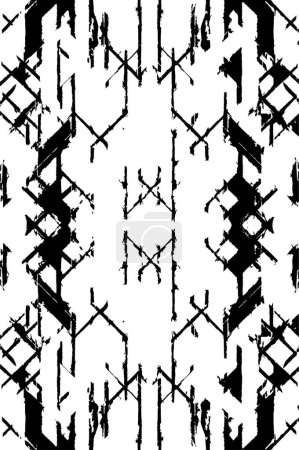 Illustration for Black and white abstract  background, grunge texture, vector illustration - Royalty Free Image