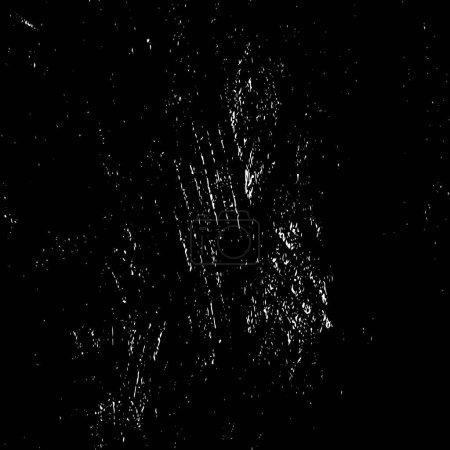 Illustration for Grunge Black And White Urban Vector Texture Template. Dark Messy Dust Overlay Distress Background. Easy To Create Abstract Dotted, Scratched, Vintage Effect With Noise And Grain. Aging Design Element - Royalty Free Image