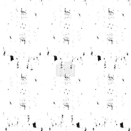 Ilustración de Plantilla de textura vectorial urbana en blanco y negro grunge. Fondo oscuro desordenado de la angustia de la superposición del polvo. Fácil de crear abstracto punteado, rayado, efecto vintage con ruido y grano. Elemento de diseño de envejecimiento - Imagen libre de derechos