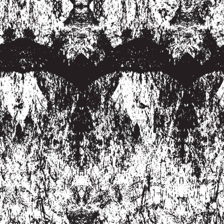 Téléchargez les illustrations : Modèle de texture vectorielle urbaine Grunge noir et blanc. Dark Messy Dust Overlay fond de détresse. Facile à créer abstrait pointillé, rayé, effet vintage avec bruit et grain. Élément de conception du vieillissement - en licence libre de droit