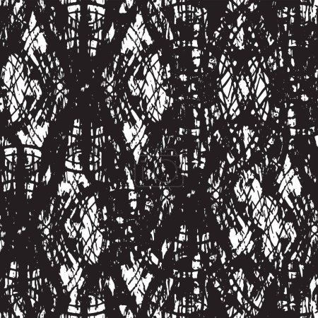 Ilustración de Fondo grunge abstracto. Textura monocromática. Fondo texturizado en blanco y negro - Imagen libre de derechos