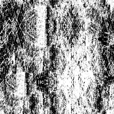 Téléchargez les illustrations : Texture grunge abstraite, papier peint pixel noir et blanc - en licence libre de droit