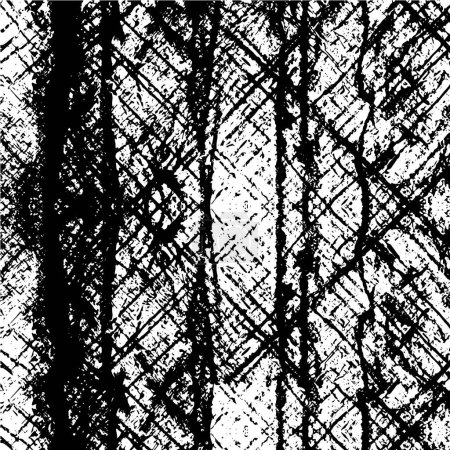 Foto de Ilustración vectorial de textura monocromática abstracta con arañazos - Imagen libre de derechos
