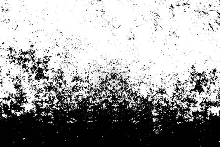 Illustration for Grunge overlay layer. Abstract black and white vector background. Monochrome vintage surface with dirty pattern. - Royalty Free Image