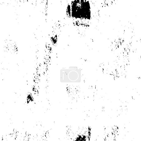 Téléchargez les illustrations : Modèle de texture vectorielle urbaine Grunge noir et blanc. Dark Messy Dust Overlay fond de détresse. Facile à créer abstrait pointillé, rayé, effet vintage avec bruit et grain. Élément de conception du vieillissement - en licence libre de droit