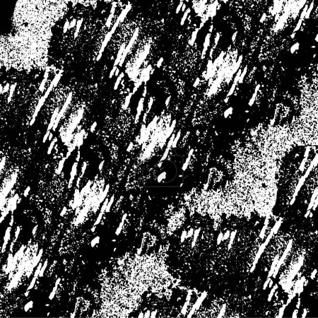 Ilustración de Blanco y negro monocromo viejo grunge vintage envejecido fondo abstracto textura antigua con patrón retro - Imagen libre de derechos