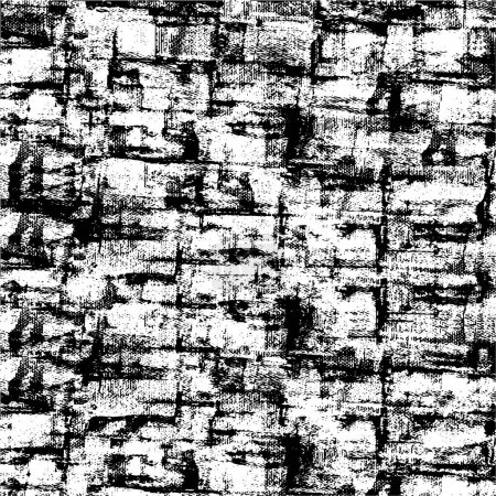 Téléchargez les photos : Grunge couche superposée. Fond vectoriel noir et blanc abstrait. Surface vintage monochrome avec motif sale dans les fissures, les taches, les points. Ancien mur dans le design de style horreur sombre - en image libre de droit