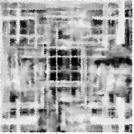 Ilustración de Textura abstracta en blanco y negro. Grunge vector fondo. - Imagen libre de derechos