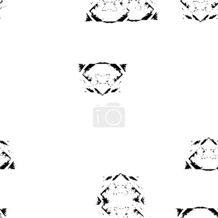 Illustration for Black and white textured pattern, vector background - Royalty Free Image