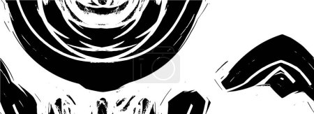 Illustration for Grunge texture. black and white rough pattern. - Royalty Free Image