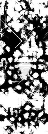Téléchargez les illustrations : Texture vectorielle de superposition de grunge. Fond noir et blanc. Image monochrome abstraite comprend un effet décoloré dans les tons sombres - en licence libre de droit
