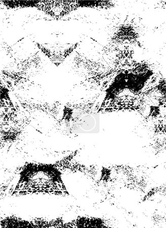 Illustration for Distressed background. black and white texture. abstract vector illustration. - Royalty Free Image