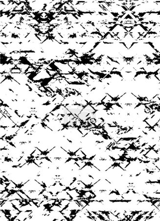 Illustration for Black and white textured pattern, vintage background - Royalty Free Image