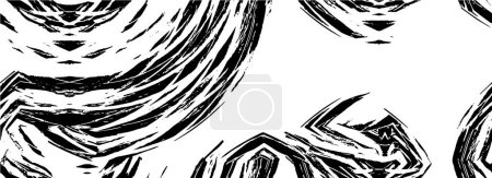 Téléchargez les illustrations : Motif texturé noir et blanc, fond vintage - en licence libre de droit