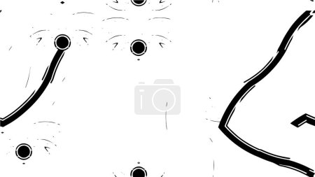 Illustration for Abstract grunge black and white texture. vector illustration - Royalty Free Image