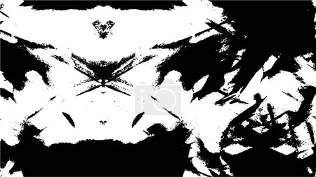 Téléchargez les illustrations : Abstrait noir et blanc modèle de fond grunge - en licence libre de droit