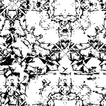 Ilustración de Textura grunge vectorial. Fondo abstracto en blanco y negro. Eps10 - Imagen libre de derechos