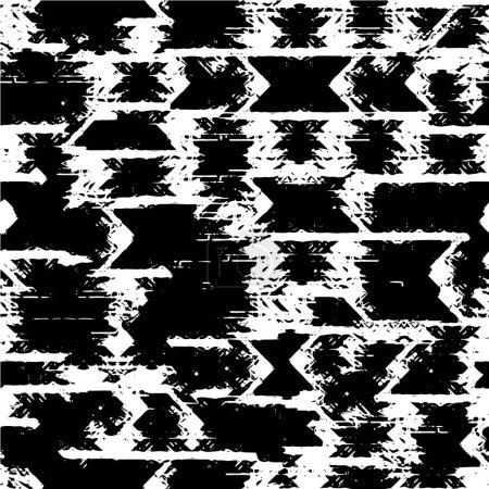 Ilustración de Fondo grunge abstracto. Textura monocromática. Fondo texturizado en blanco y negro - Imagen libre de derechos