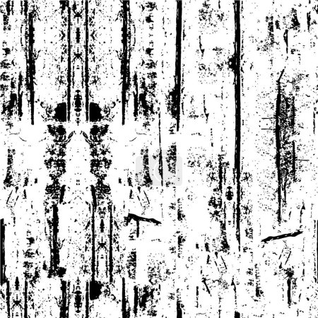 Ilustración de Textura superpuesta angustiada de metal pelado oxidado pelado, fondo grunge. ilustración abstracta vector de medio tono - Imagen libre de derechos