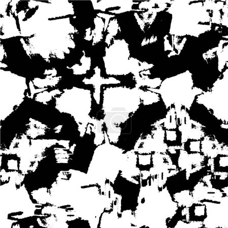 Téléchargez les illustrations : Abstrait fond grunge. texture monochrome. noir et blanc - en licence libre de droit