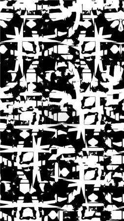Illustration for Abstract black and white background. Grunge texture. Vector illustration. - Royalty Free Image