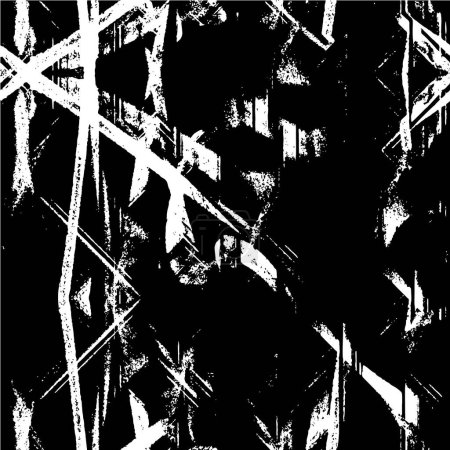 Ilustración de Fondo angustiado en textura en blanco y negro con arañazos y manchas. ilustración vector abstracto. - Imagen libre de derechos