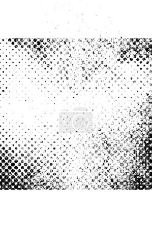 Illustration for Abstract grunge grey dark stucco wall background. Splash of black and white paint. Art rough stylized texture banner, wallpaper. Backdrop with spots, cracks, dots, chips. Monochrome print - Royalty Free Image