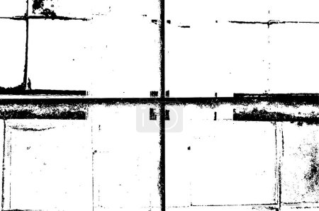 Photo for Vector grunge overlay texture. Black and white background. Abstract monochrome image includes a faded effect in dark tones - Royalty Free Image