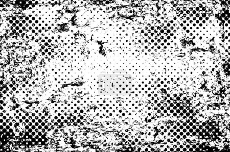 Illustration for Abstract black and white background. distressed overlay texture - Royalty Free Image