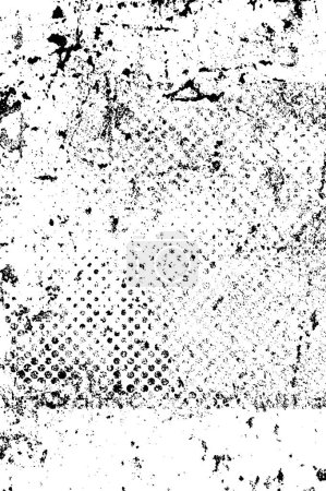 Ilustración de Fondo abstracto en blanco y negro. textura superpuesta angustiada - Imagen libre de derechos