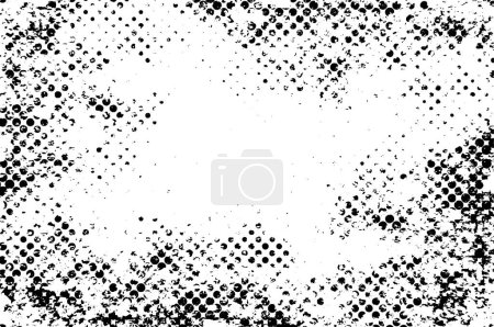 Téléchargez les illustrations : Black and white grunge wall textured background - en licence libre de droit