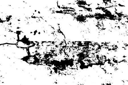 Téléchargez les illustrations : Black and white grunge wall textured background - en licence libre de droit