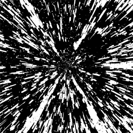 Ilustración de Fondo grunge blanco y negro, superficie abstracta con líneas y grietas. ilustración vectorial - Imagen libre de derechos