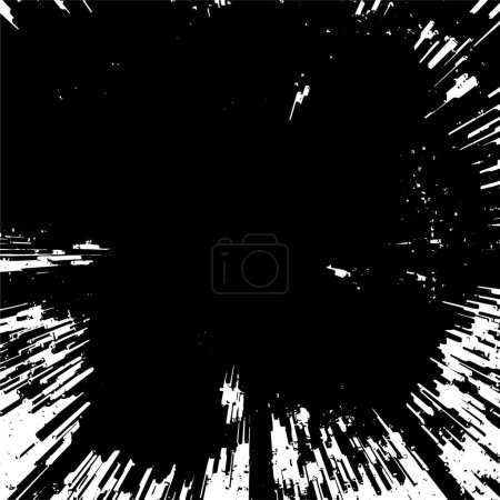 Illustration for Black and white grunge background, abstract surface with lines and cracks. vector illustration - Royalty Free Image