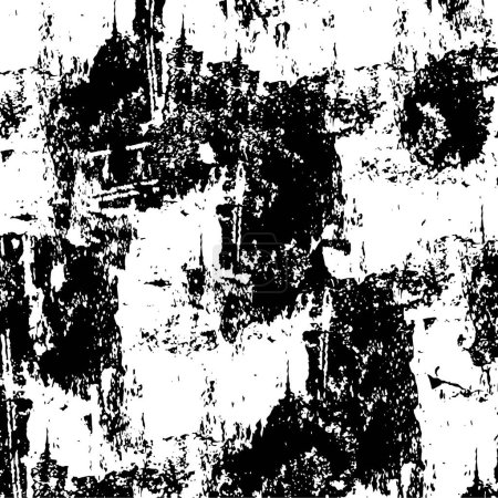 Illustration for Abstract grunge grey dark stucco wall background. Splash of black and white paint. Art rough stylized texture banner, wallpaper. Backdrop with spots, cracks, dots, chips. Monochrome print - Royalty Free Image