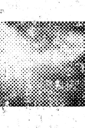 Ilustración de Textura en blanco y negro, fondo grunge, ilustración abstracta vector de medio tono - Imagen libre de derechos