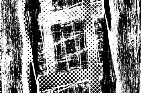 Ilustración de Patrón texturizado en blanco y negro, fondo abstracto - Imagen libre de derechos