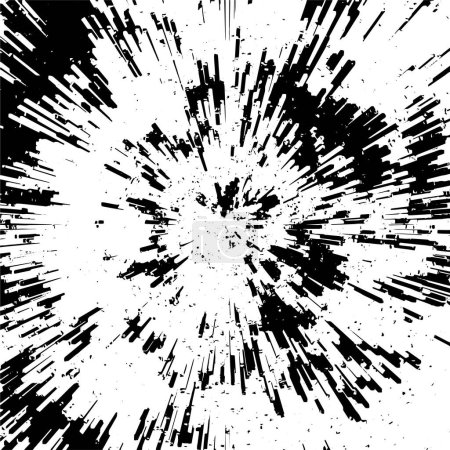 Ilustración de Fondo grunge blanco y negro, fuegos artificiales abstractos. ilustración vectorial - Imagen libre de derechos